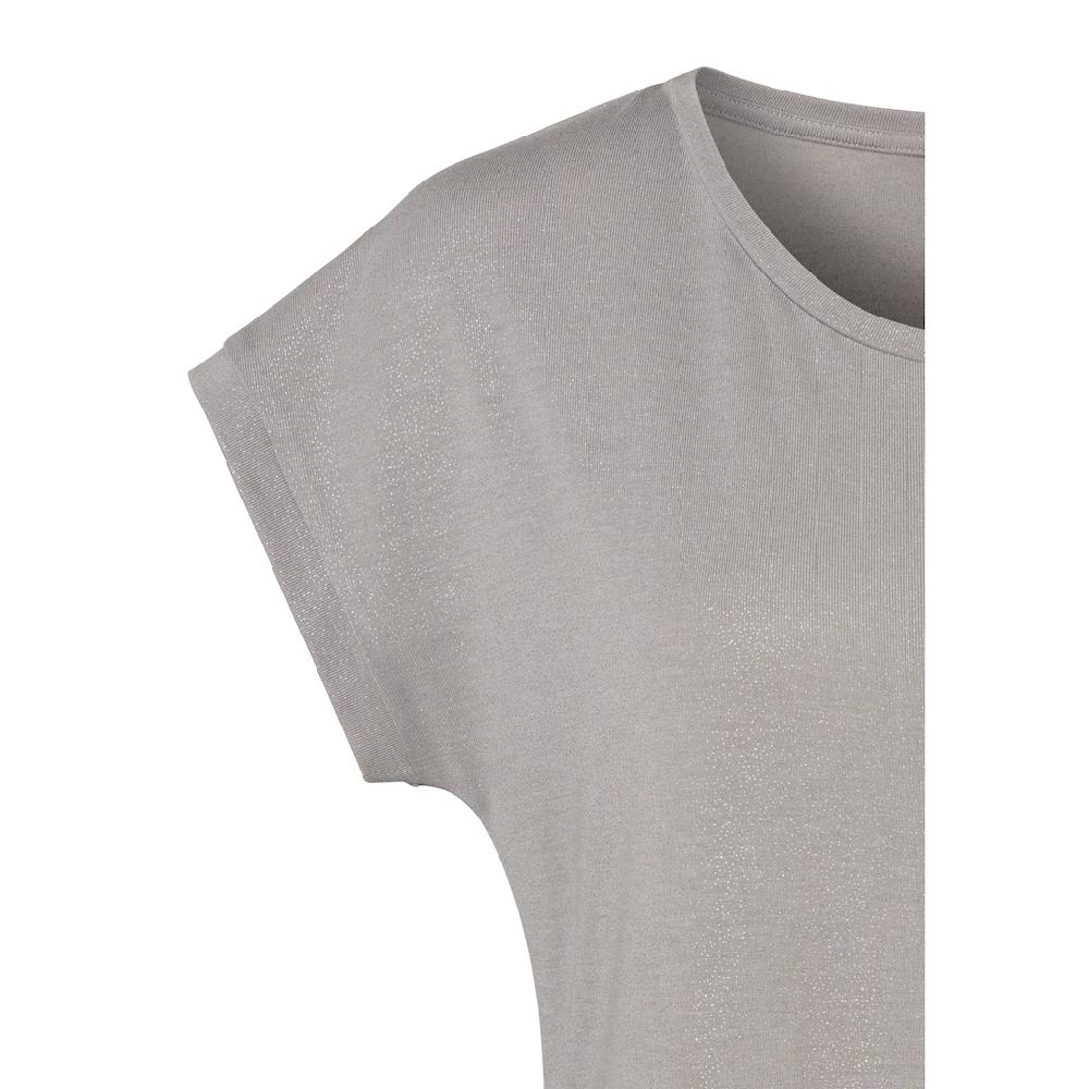 Vivance Rundhalsshirt »mit dezentem Glitzerdruck« aus weicher Viskose-Qualität Riesige Ersparnisse