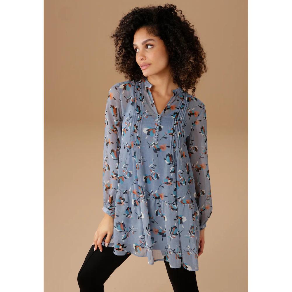 Aniston SELECTED Longbluse mit dekorativer Biesenverzierung