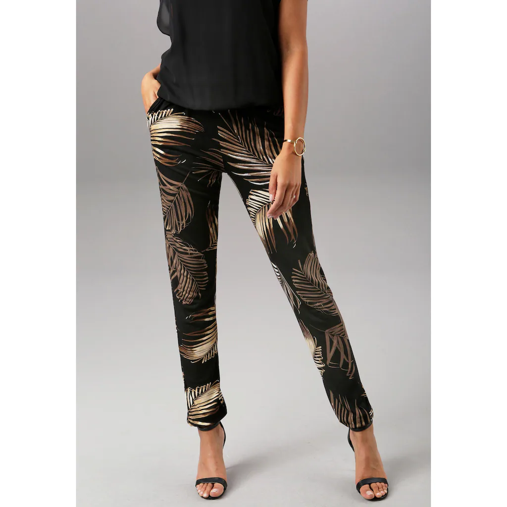 Aniston SELECTED Schlupfhose im Allover-Print