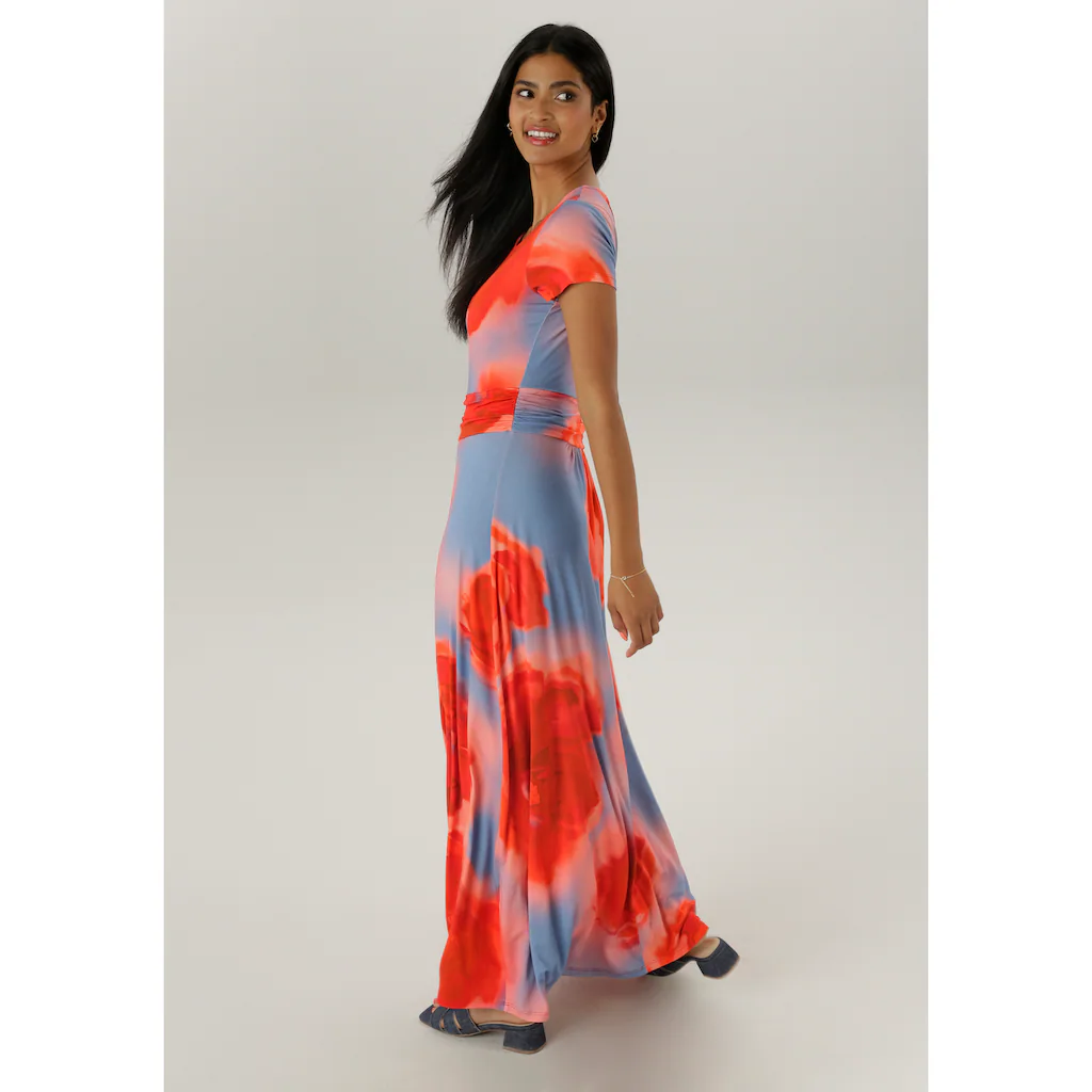 Aniston SELECTED Maxikleid mit figurbetonenden Raffungen in der Taille - NEUE KOLLEKTION Rabatte dieses Monats
