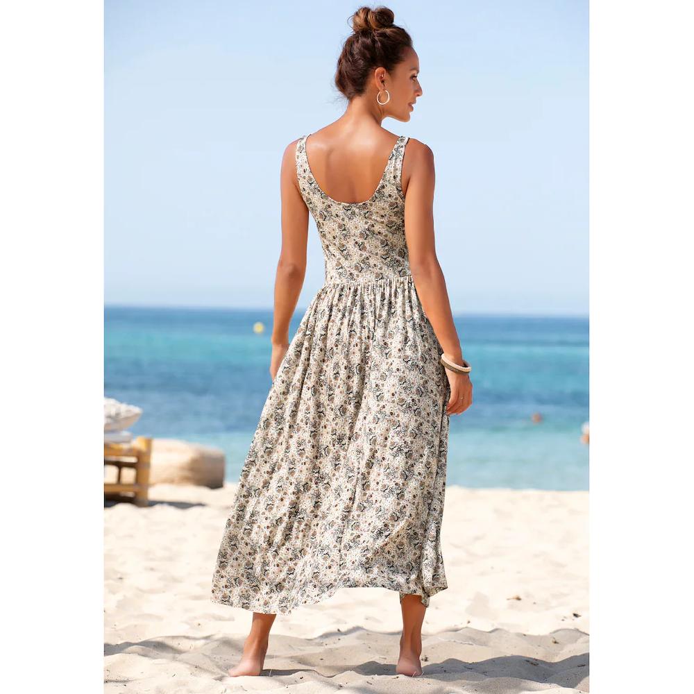 Vivance Midikleid mit Blümchenprint luftiges Sommerkleid Strandkleid Auslauf