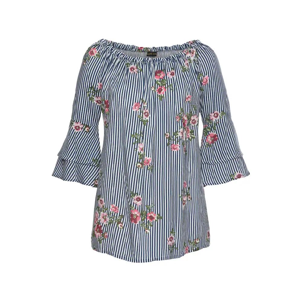 LASCANA Carmenbluse mit modischem Druck Blitzverkäufe