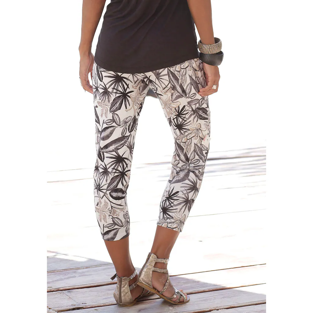 Buffalo Jerseyhose mit Alloverdruck und Taschen 7/8-Hose Stoffhose elastisch Limitierter Zeitrabatt