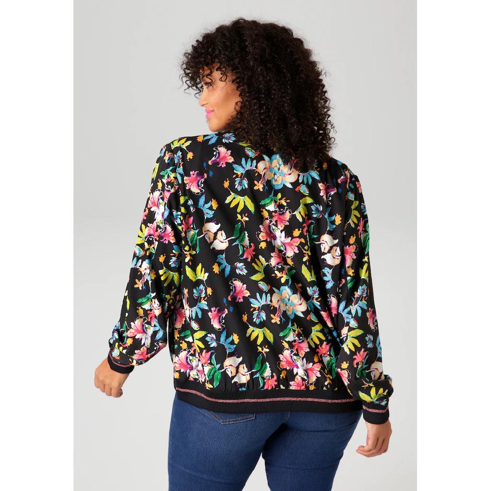 Aniston PLUS Blouson Mit Blumendruck - NEUE KOLLEKTION Versandkostenfrei