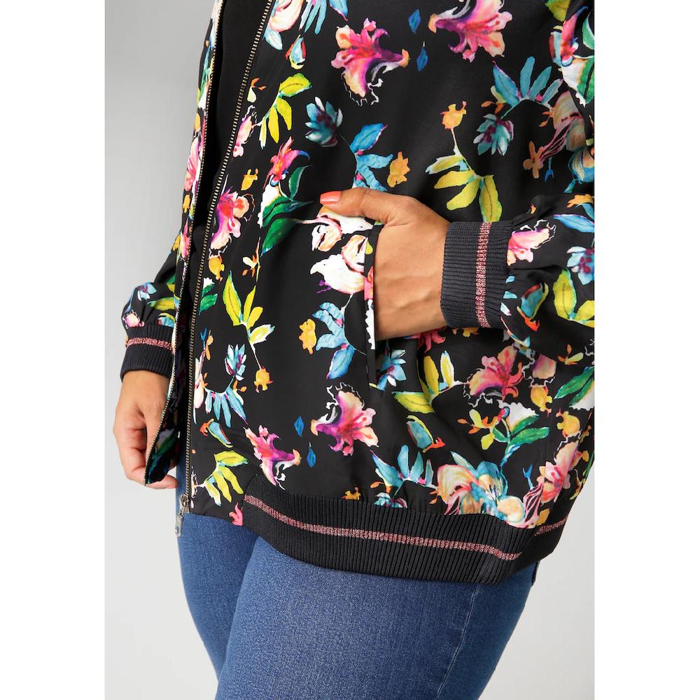 Aniston PLUS Blouson Mit Blumendruck - NEUE KOLLEKTION Versandkostenfrei