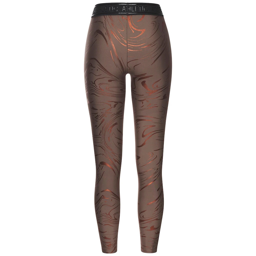 LASCANA ACTIVE Funktionsleggings Sportleggings mit glänzendem Print und 3D Schriftzug Online Shopping