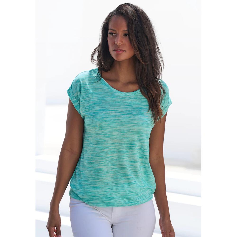 Beachtime Kurzarmshirt »mit Struktureffekt« (2er-Pack) aus pflegeleichter Qualität Exklusivangebot
