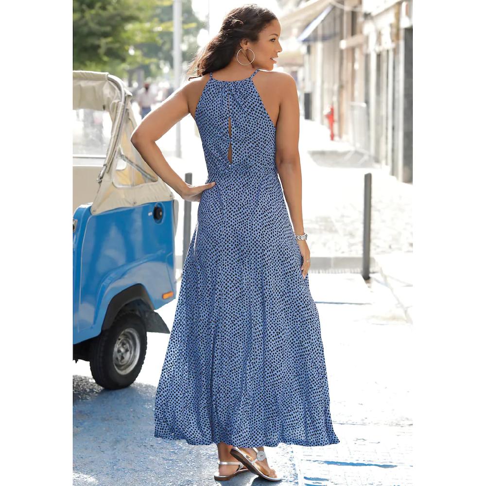 LASCANA Maxikleid mit Alloverdruck luftiges Sommerkleid Strandkleid Osterangebot