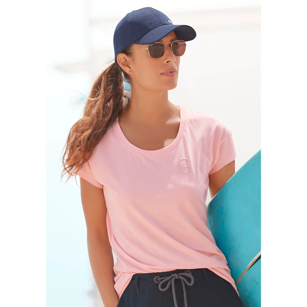 Elbsand T-Shirt »Ranva« mit Logodruck Kurzarmshirt aus Baumwoll-Mix sportlich