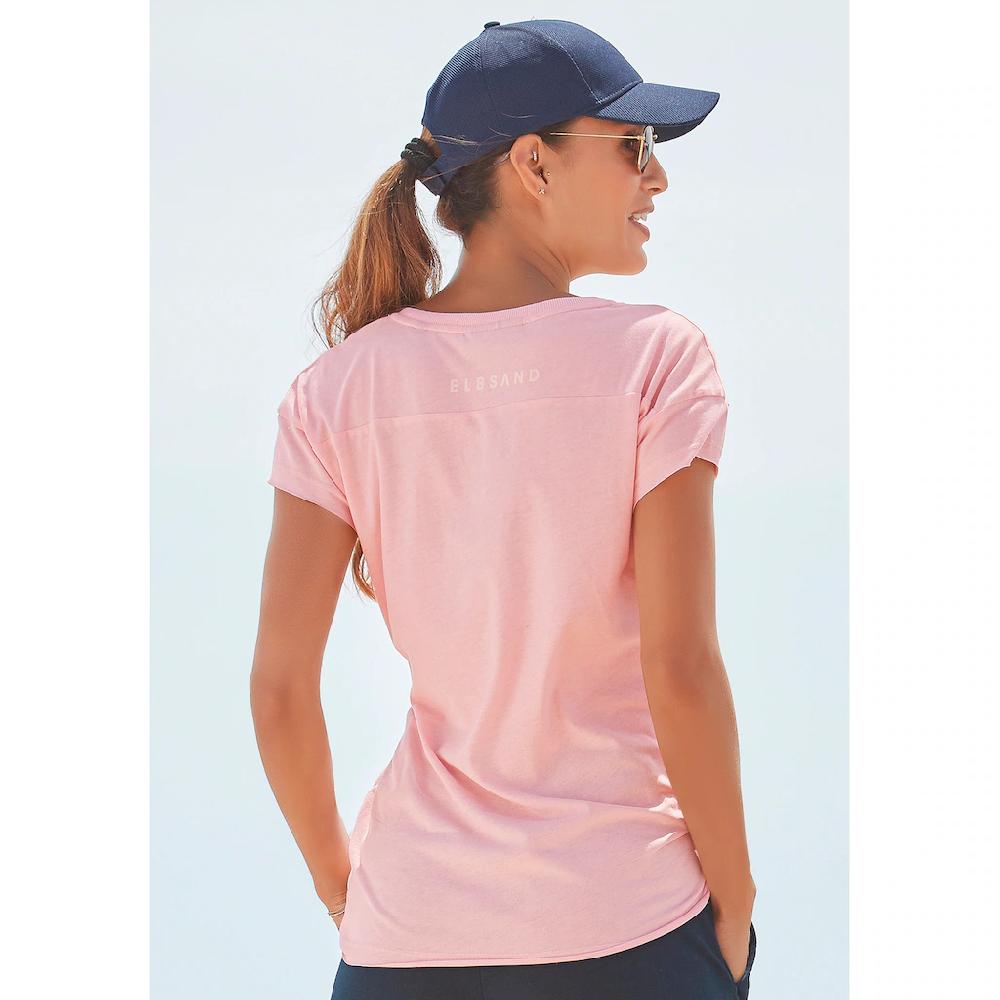 Elbsand T-Shirt »Ranva« mit Logodruck Kurzarmshirt aus Baumwoll-Mix sportlich Vatertagsangebot