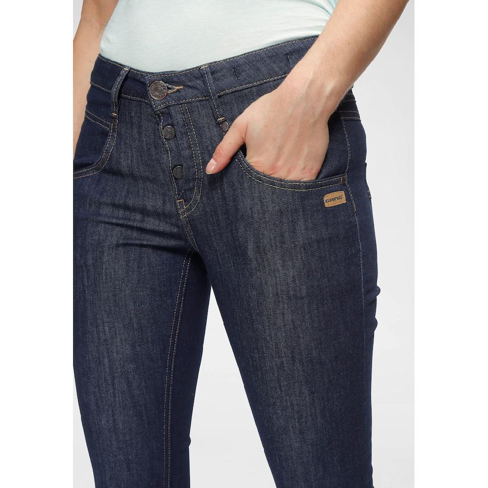 GANG Skinny-fit-Jeans »94MEDINA« mit stylischer halb offener Knopfleiste Top Angebot