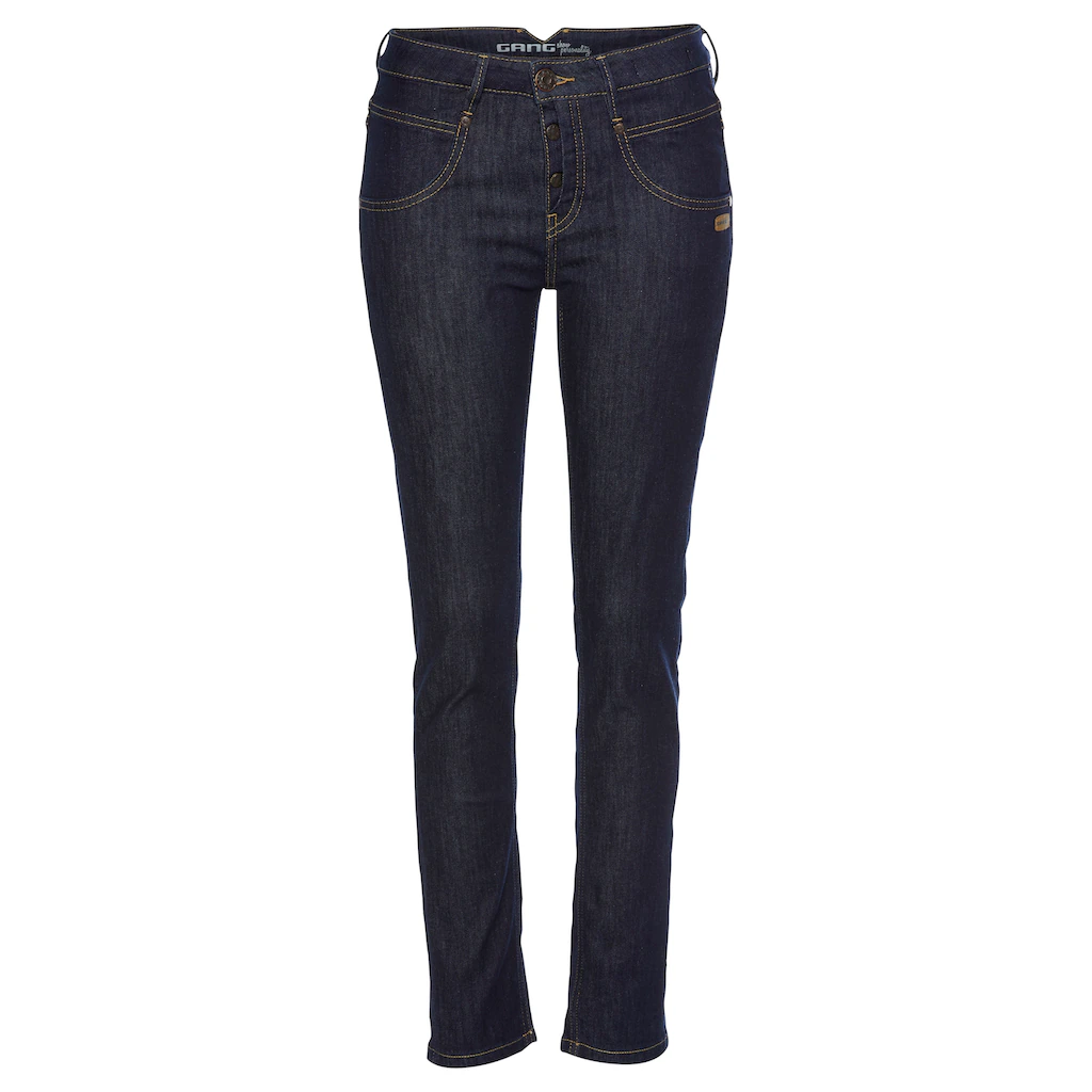 GANG Skinny-fit-Jeans »94MEDINA« mit stylischer halb offener Knopfleiste Top Angebot