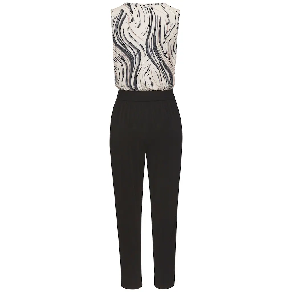 LASCANA Overall mit bedrucktem Oberteil eleganter Jumpsuit Business-Look festlich Sonderangebote