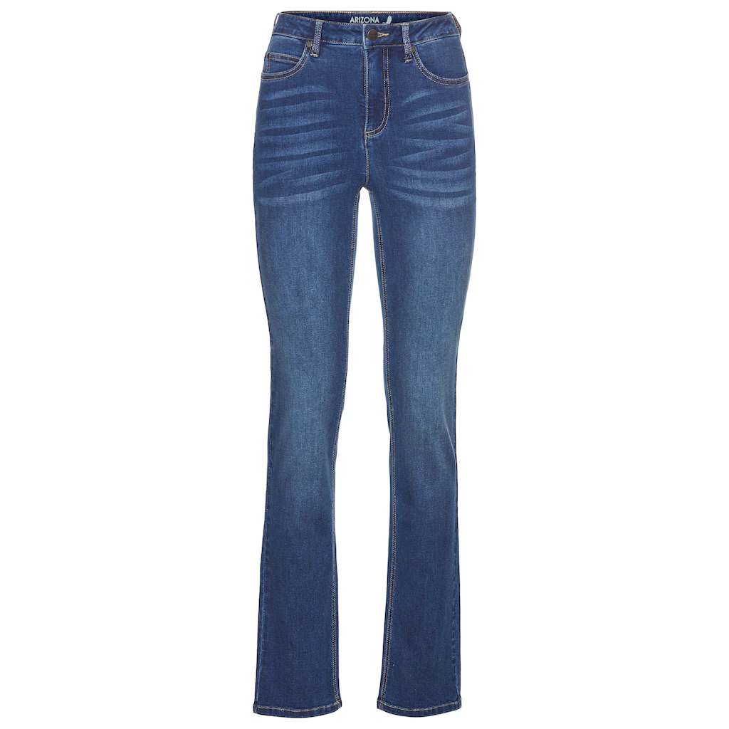 Arizona Gerade Jeans »Ultra-Stretch« normale Passform Comfort Fit Used-Look-Waschung VIP-Rabatte