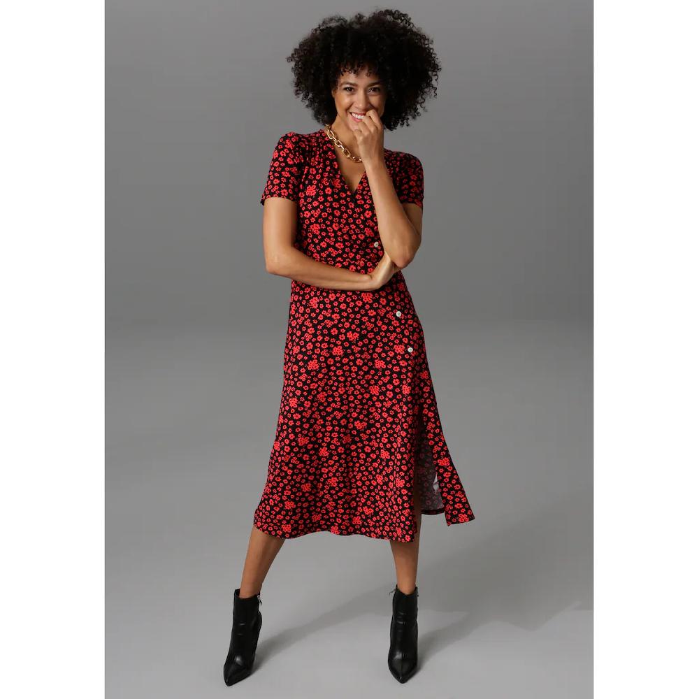 Aniston CASUAL Jerseykleid in Wickeloptik JETZT KAUFEN