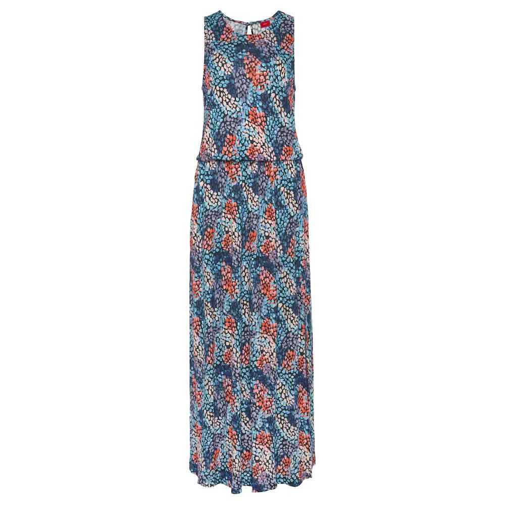s.Oliver Maxikleid mit Tupfenprint und Schlitz weiches Jerseykleid Sommerkleid Bis zu 60% Rabatt