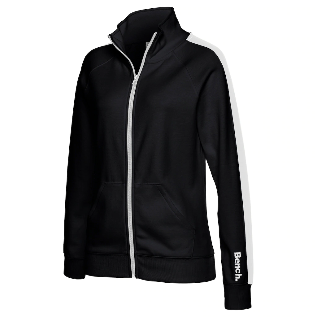 Bench. Loungewear Sweatjacke mit Seitenstreifen und Stehkragen Loungewear Vierteljährliche Förderung