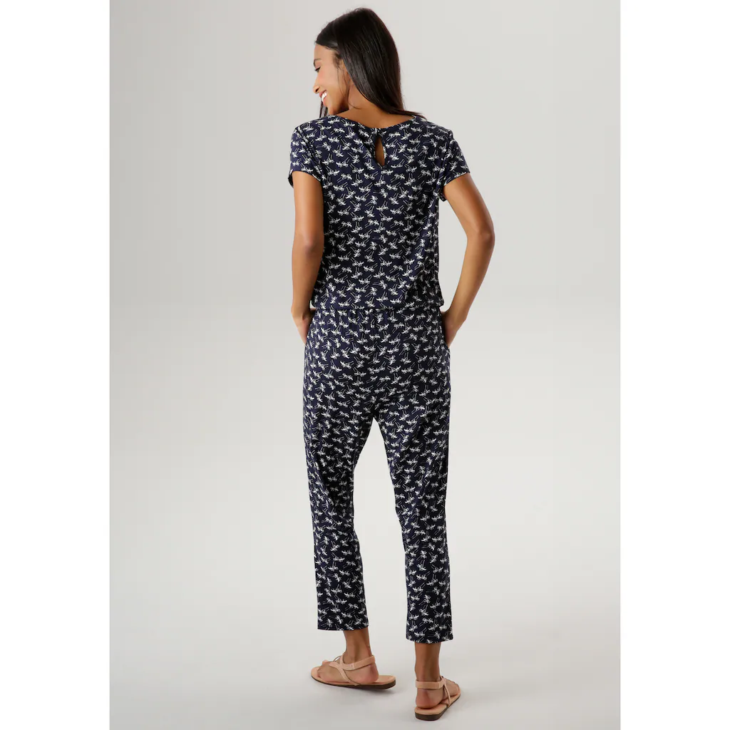 Aniston SELECTED Jumpsuit mit Palmen bedruckt Discount Store für neue Produkte
