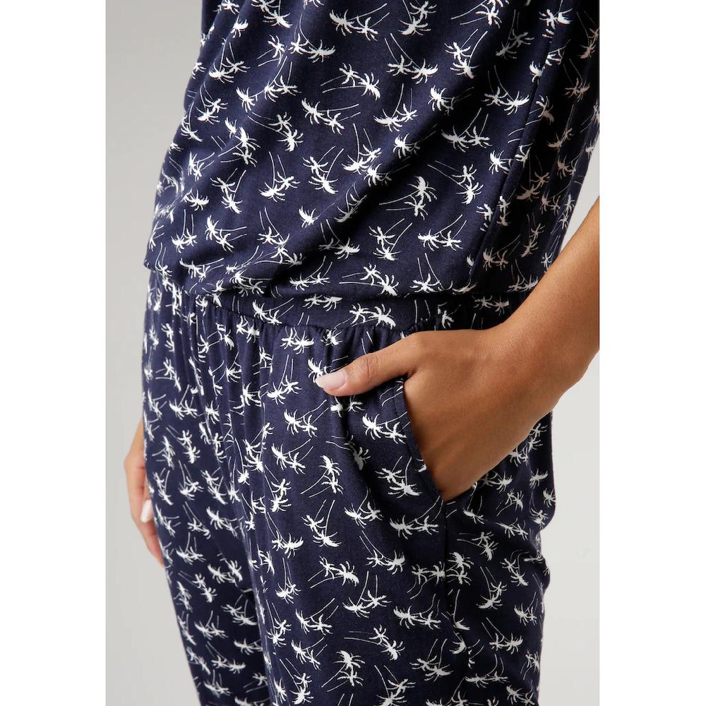 Aniston SELECTED Jumpsuit mit Palmen bedruckt Discount Store für neue Produkte