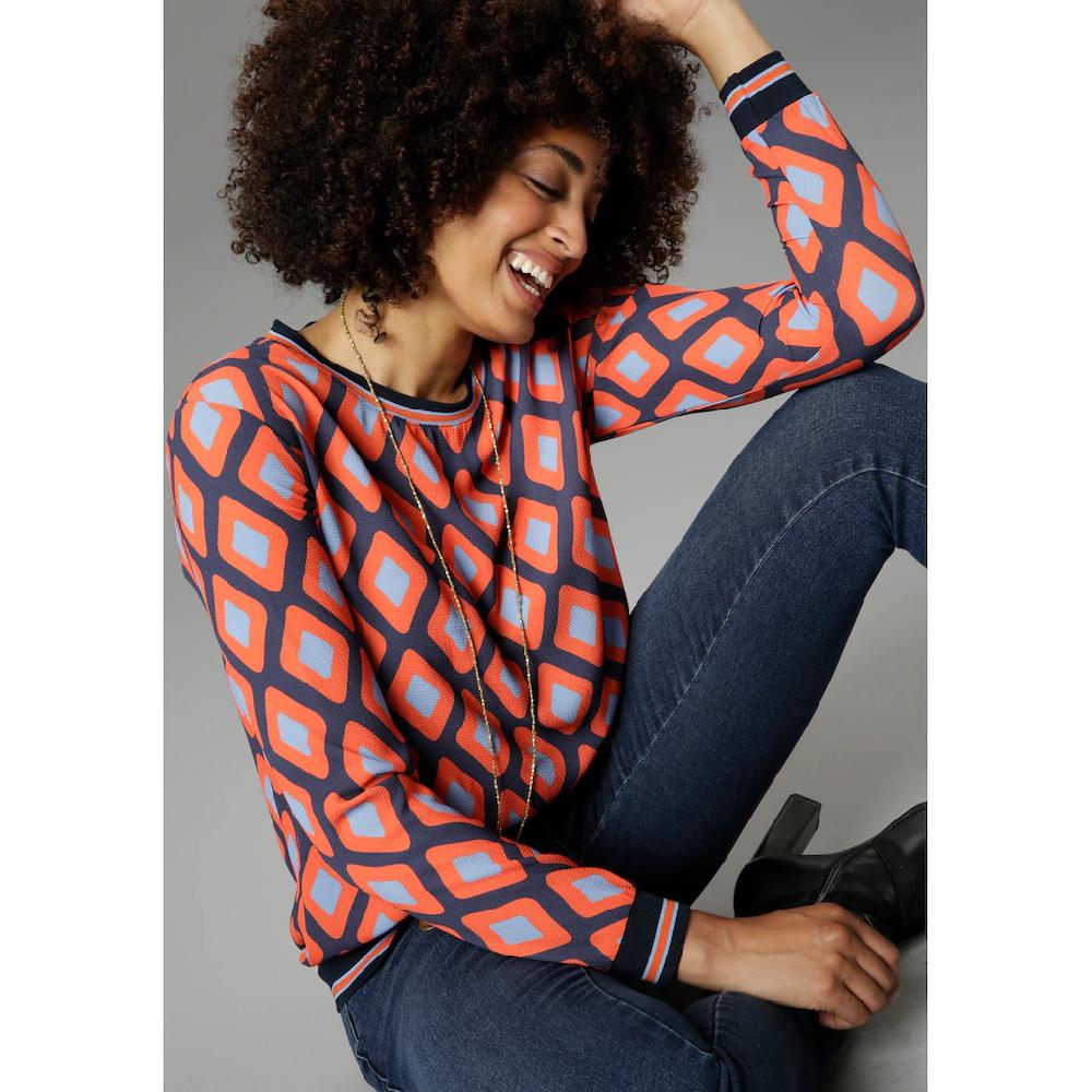 Aniston SELECTED Shirtbluse mit sportiven Bündchen Super Rabatt