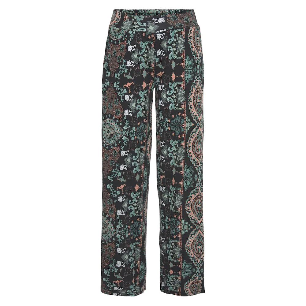LASCANA Strandhose mit Ethnoprint und Taschen Wide-Leg Marlenehose 50% Rabatt mit kostenlosem Versand