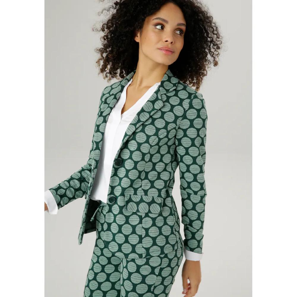 Aniston SELECTED Jerseyblazer mit gestreiften Punkten