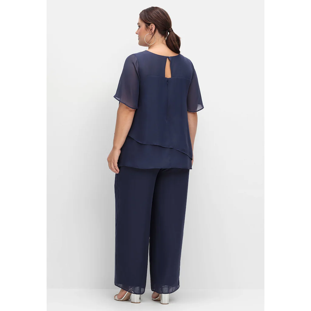 Sheego Jumpsuit »Große Größen« im Lagenlook mit weitem Bein Auslauf