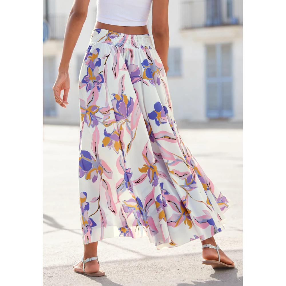 LASCANA Hosenrock mit floralem Alloverdruck Culotte extraweites Bein Verkauf