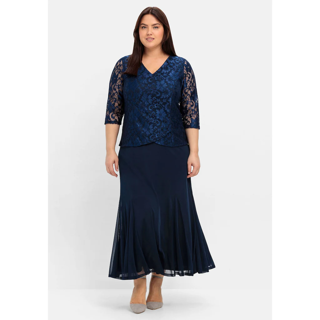 Sheego Abendkleid »Große Größen« mit floraler Spitze