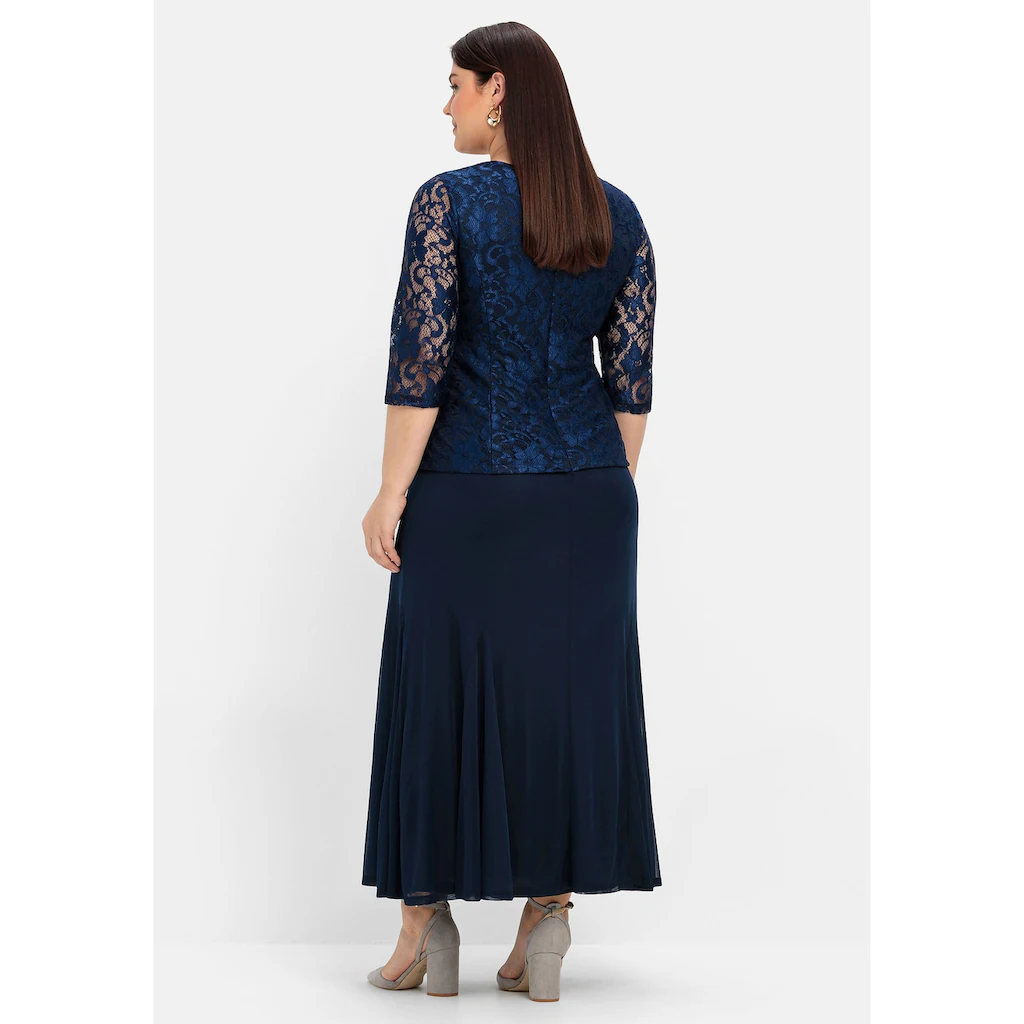 Sheego Abendkleid »Große Größen« mit floraler Spitze im Angebot