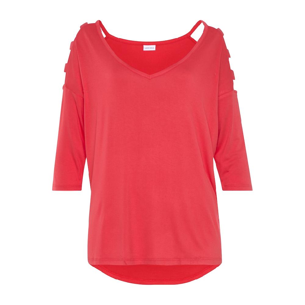 LASCANA 3/4-Arm-Shirt mit Cut-outs raffiniertes Longsleeve schulterfrei Limitierter Zeitrabatt