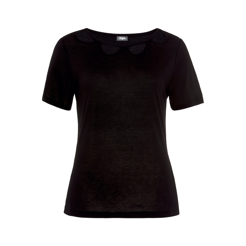 Buffalo Kurzarmshirt mit Cut-outs vorne T-Shirt lockere Passform Günstig kaufen