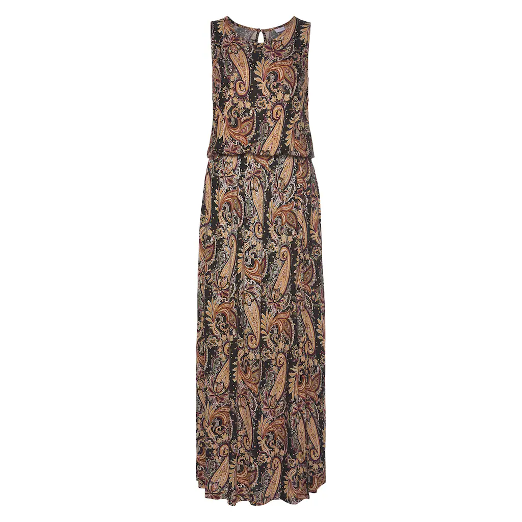 LASCANA Maxikleid mit Paisleyprint und Schlitz Sommerkleid mit Taschen Strandkleid Flash Sale