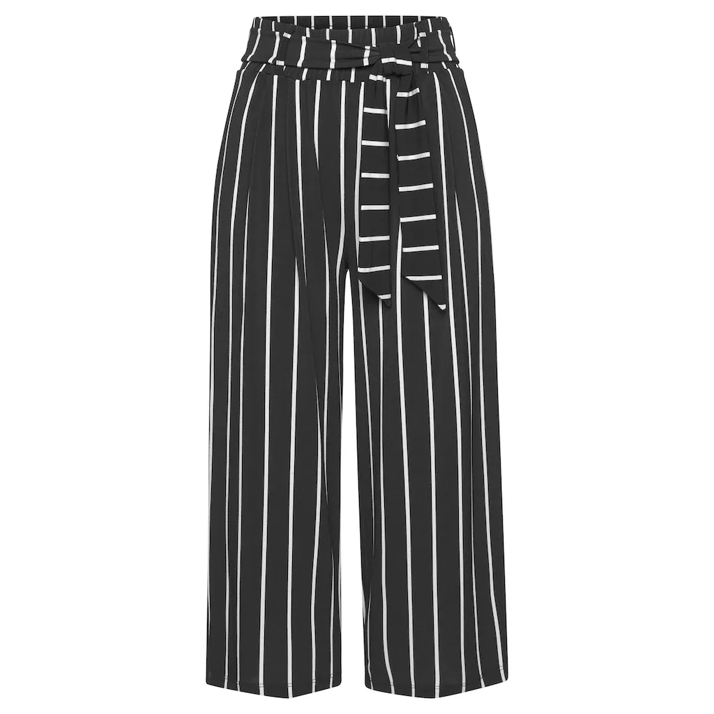 LASCANA Culotte (mit Bindegürtel) in 7/8-Länge und Bindegürtel Stoffhose elegant und sommerlich Saisonschlussverkauf