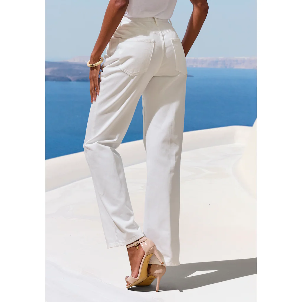 LASCANA Weite Jeans mit hohem Bund und 5-Pocket-Style Wide-Leg Jeans Letzter Tag