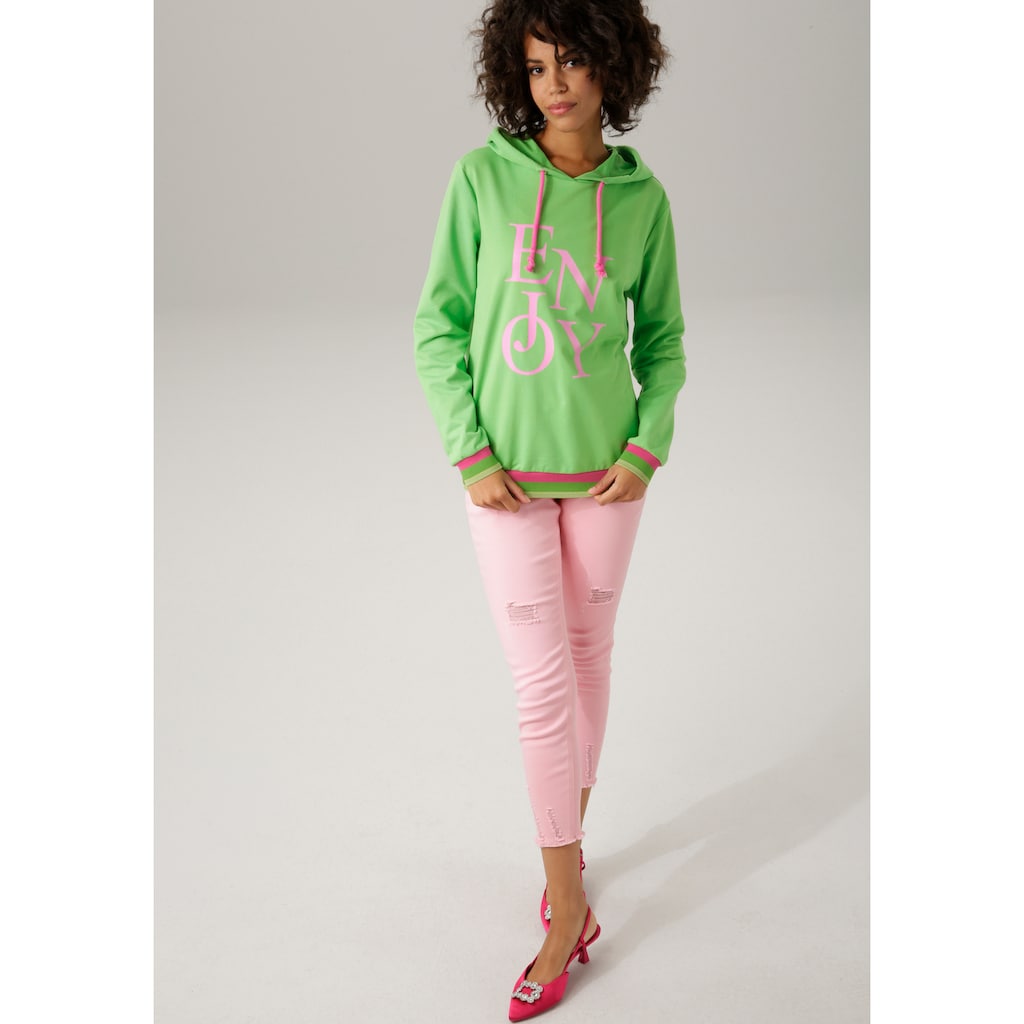 Aniston CASUAL Sweatshirt mit "ENJOY"-Schriftzug Vierteljährliche Förderung