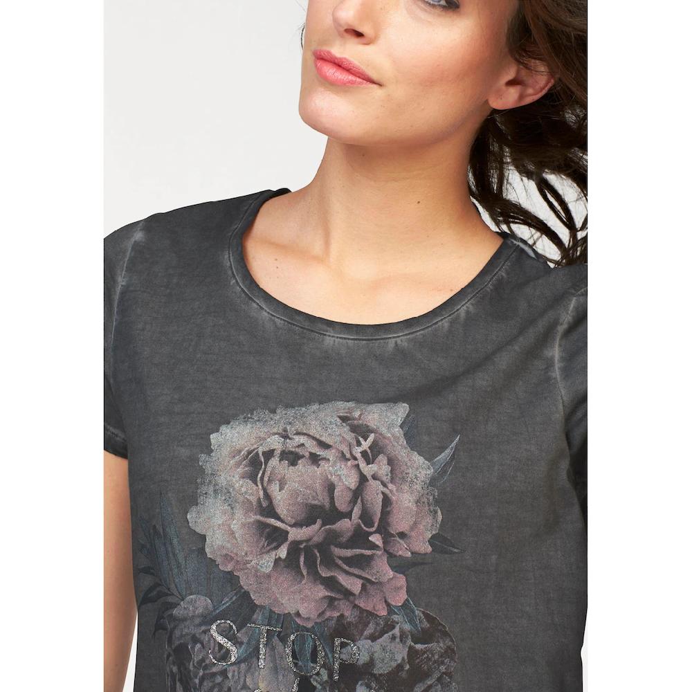 Aniston CASUAL T-Shirt mit Oil dyed-Waschung Clearance-Verkauf