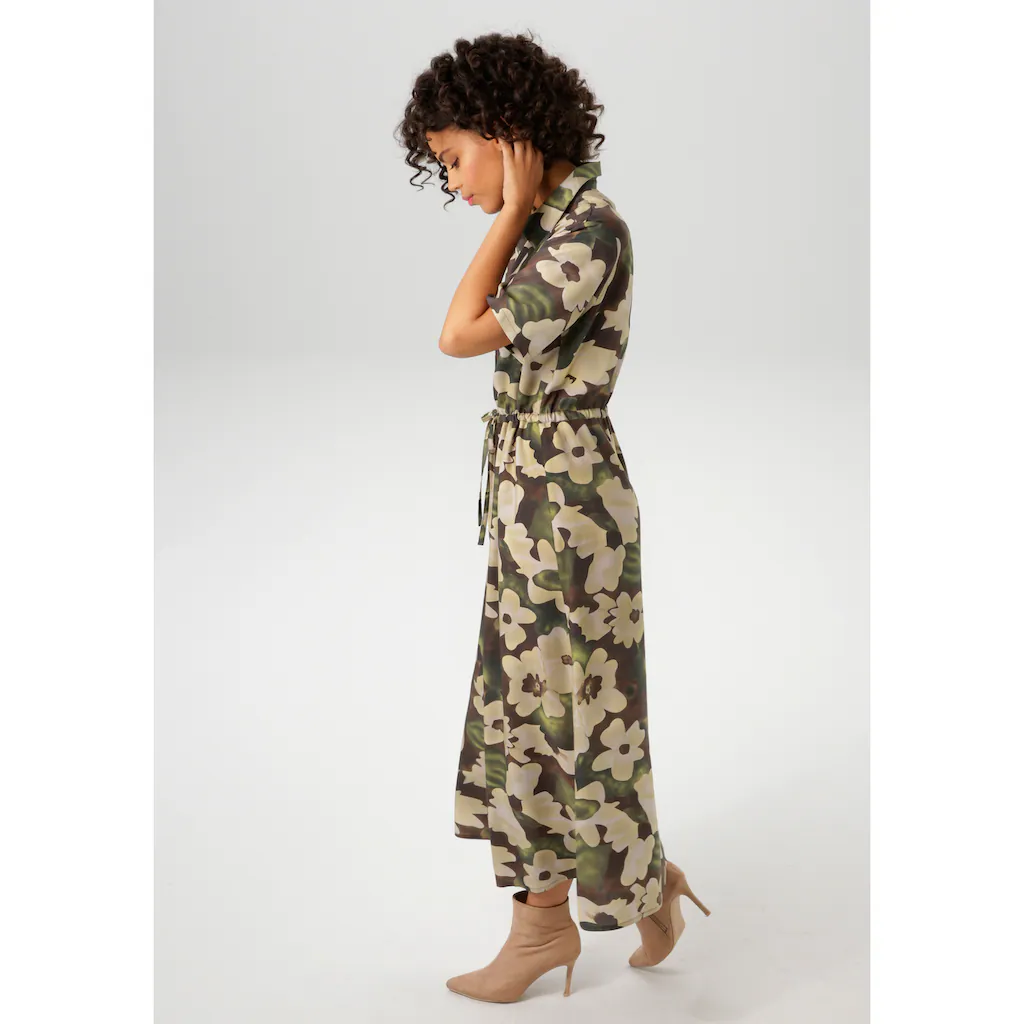 Aniston CASUAL Blusenkleid mit farbharmonischen Blumendruck im Batikdessin - NEUE KOLLEKTION Fabrikladen