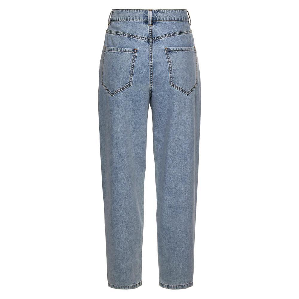 Buffalo Relax-fit-Jeans in High-Waist-Form mit Bundfalten verkürzte Länge modisch Kostenloser Versand