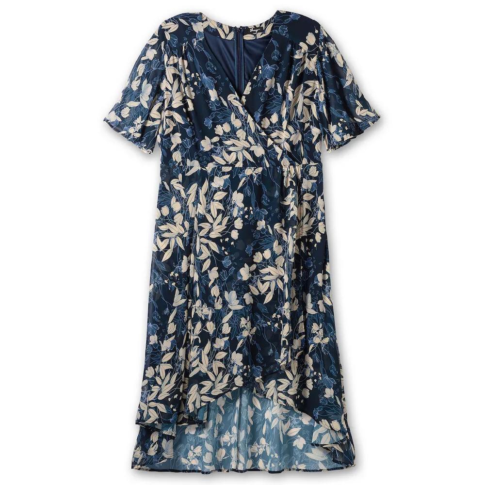 Sheego Abendkleid »Große Größen« aus Chiffon in Wickeloptik Saisonschlussverkauf