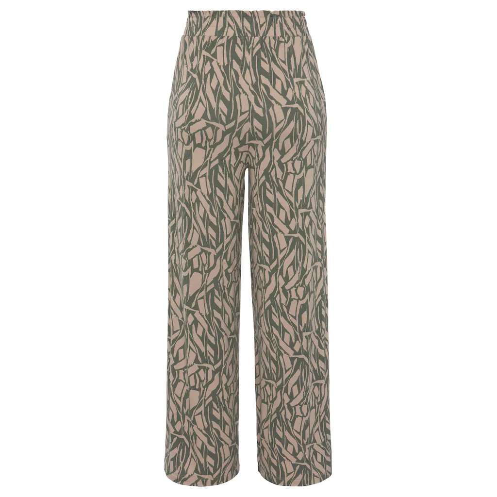 Buffalo Jerseyhose mit Alloverdruck in Paperbag-Optik Wide-Leg Exklusive Angebote