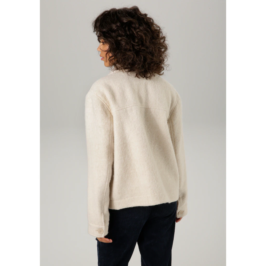 Aniston CASUAL Fleecejacke mit tonigen Knöpfen zu schließen Bestseller