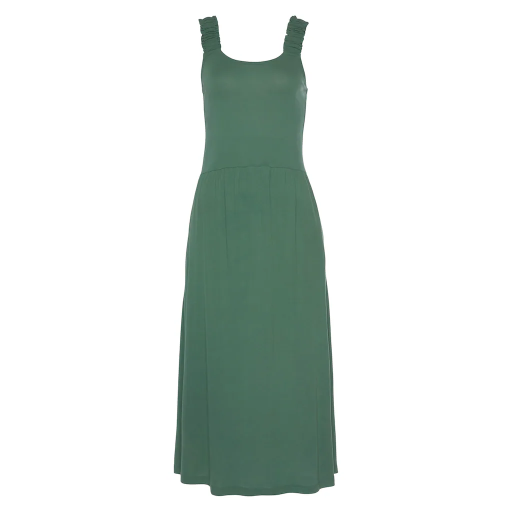 Beachtime Jerseykleid mit Taschen knielanges Sommerkleid Strandkleid Basic Super Sparpreis