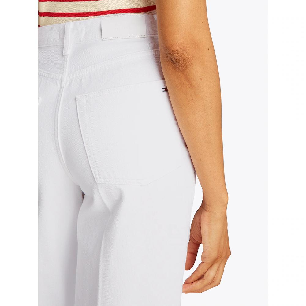 Tommy Hilfiger Weite Jeans »WIDE LEG HW LOU« mit Logo-Badge mit Nieten mit Bügelfalten Kostenlose Rückgabe