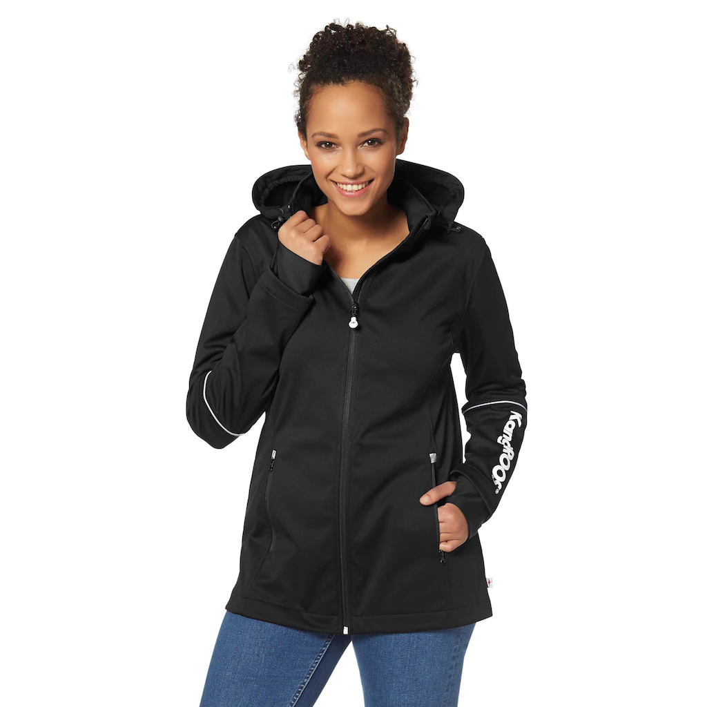 KangaROOS Softshelljacke mit Kapuze aus Softshell-Material figurumschmeichelnder Schnitt Letzte 3 Tage
