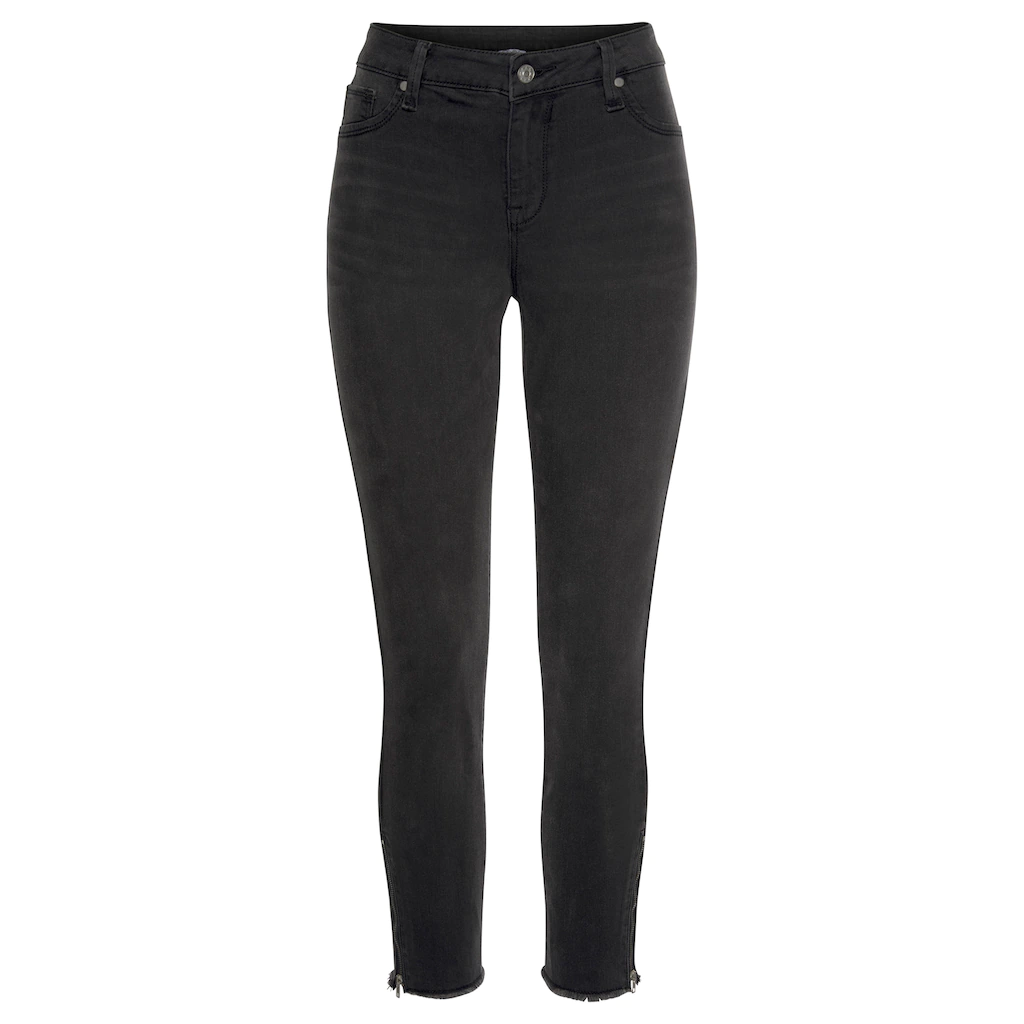 LASCANA Jeggings mit Reißverschlüssen am Saum Skinny elastische Qualität modisch Sonderangebot der Fabrik
