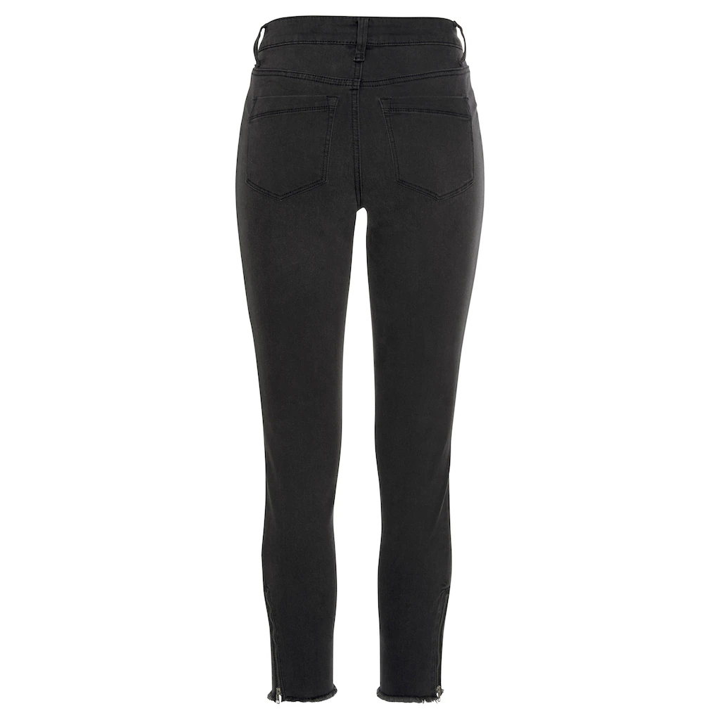 LASCANA Jeggings mit Reißverschlüssen am Saum Skinny elastische Qualität modisch Sonderangebot der Fabrik