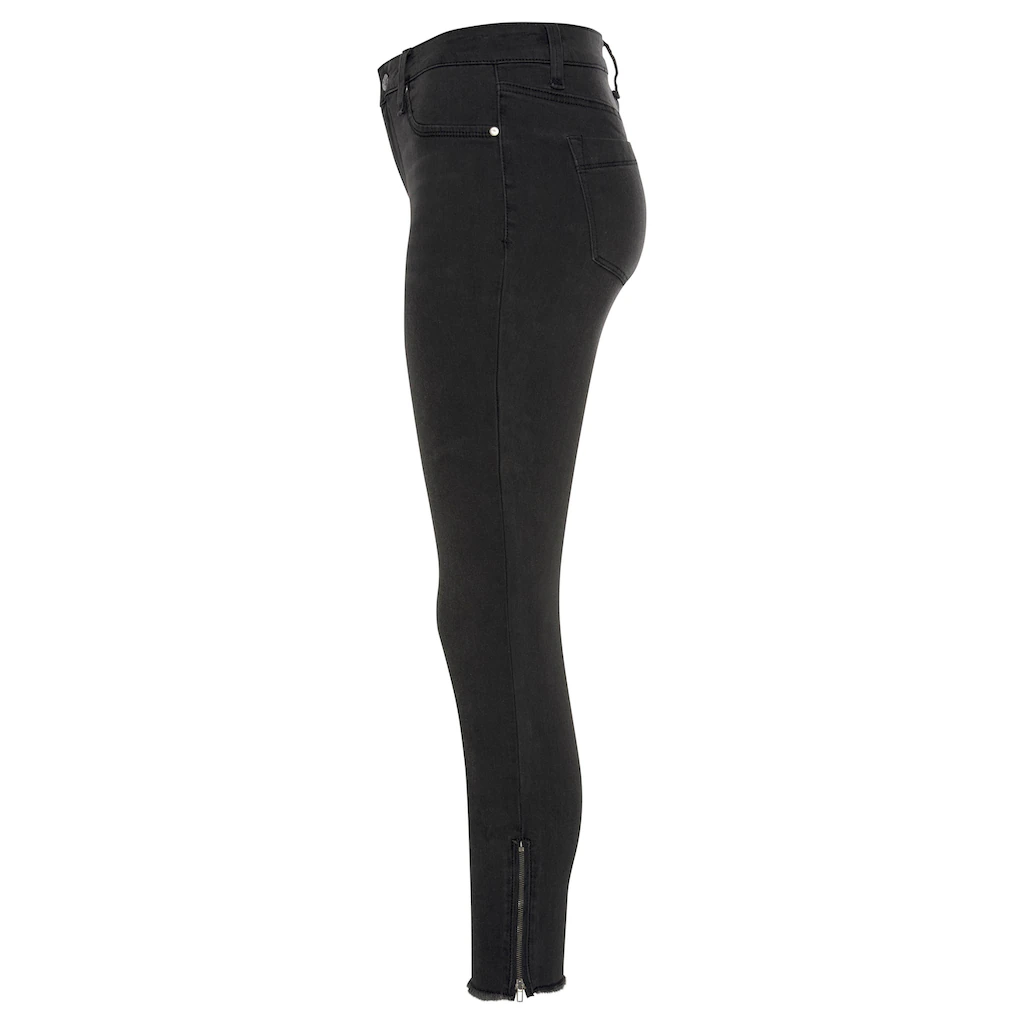LASCANA Jeggings mit Reißverschlüssen am Saum Skinny elastische Qualität modisch Sonderangebot der Fabrik