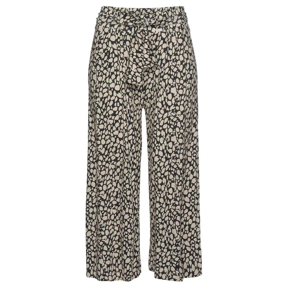 LASCANA Culotte (mit Bindegürtel) und Alloverdruck 7/8-Länge elastischer Bund Sommerhose Riesige Rabatte