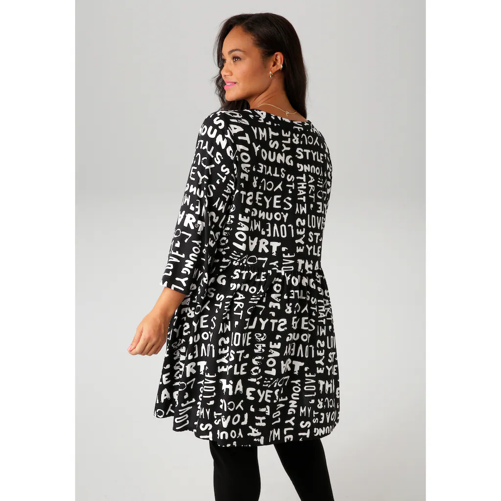 Aniston PLUS Longbluse mit aussagekräftigem Alloverdruck - NEUE KOLLEKTION Online